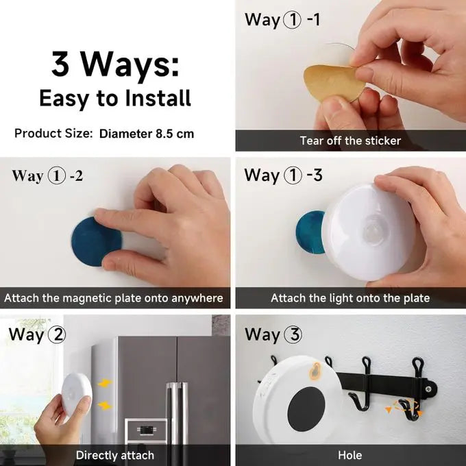 Rechargeable LED Sensor Light – Motion Sensor Night Lamp with Self-Adhesive Design