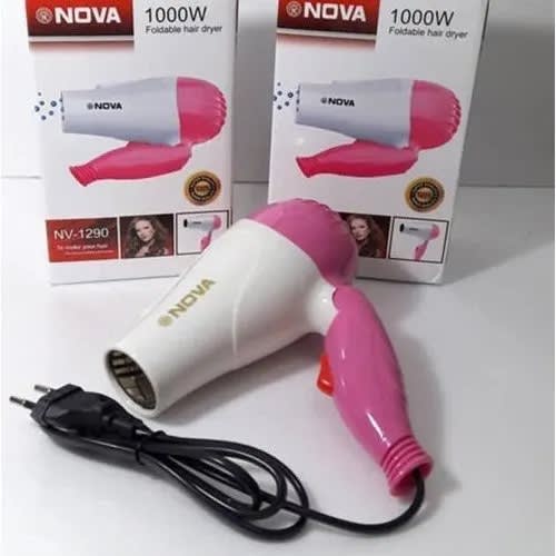 Nova Hair Dryer NV-1290 | Foldable Compact Hair Dryer for Quick Drying & Travel