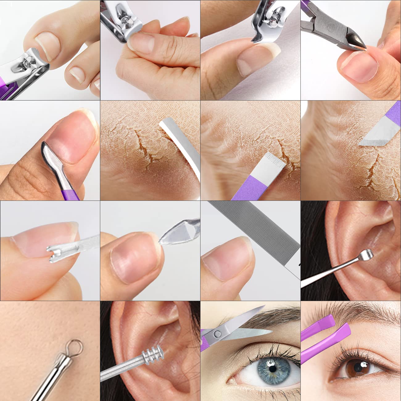 16-in-1 Stainless Steel Nail Care Kit | Manicure & Pedicure Grooming Set