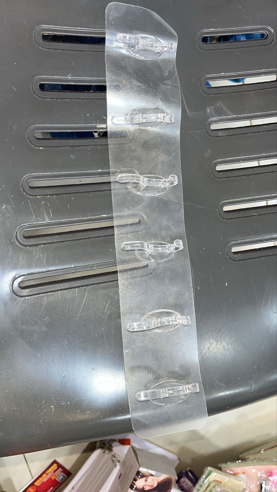 Transparent Sticky Hooks Strip | Heavy-Duty Waterproof Self-Adhesive Wall Hooks