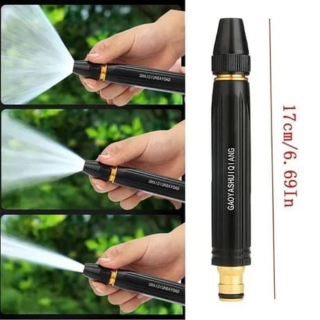 High-Pressure Adjustable Water Spray Gun – Metal Nozzle for Garden & Car Cleaning