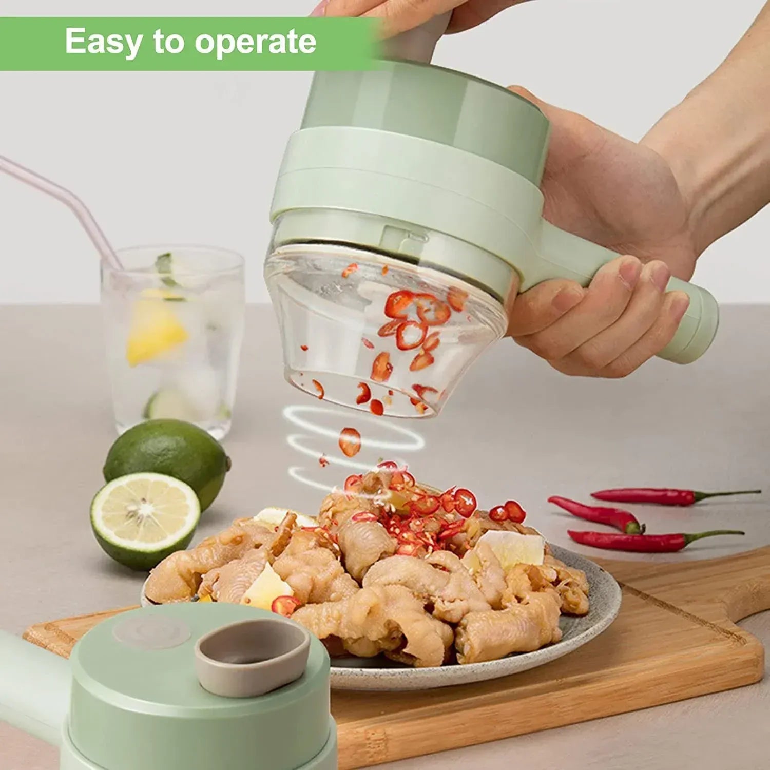 Electric Vegetable Cutter & Chopper | Handheld Multifunctional Food Slicer
