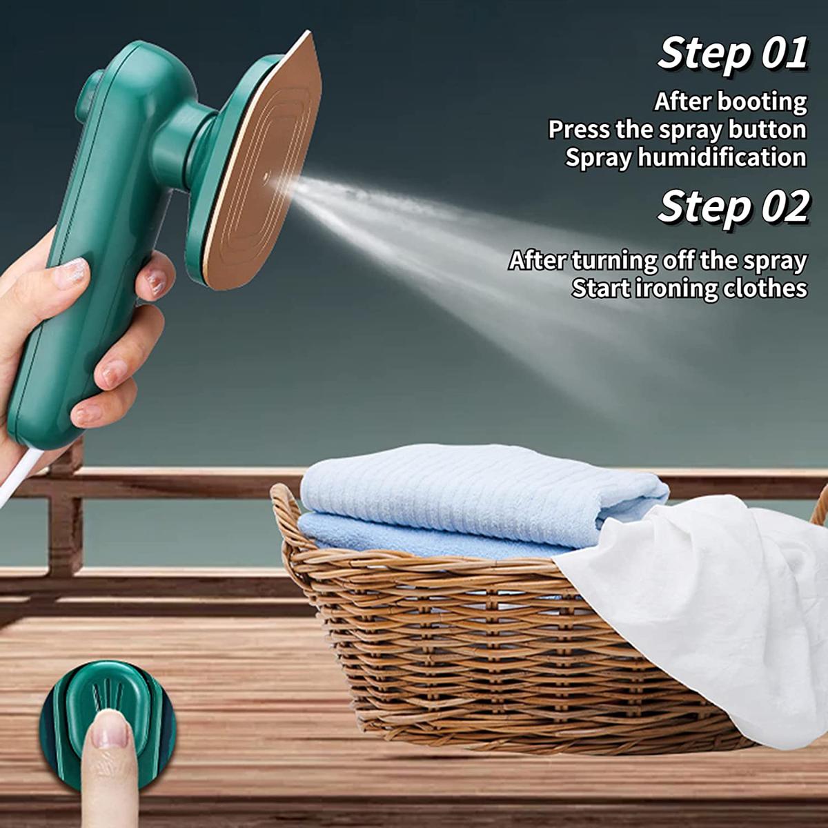Portable Steam Iron with Spray | Mini Travel Iron for Home & Travel