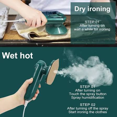Portable Steam Iron with Spray | Mini Travel Iron for Home & Travel