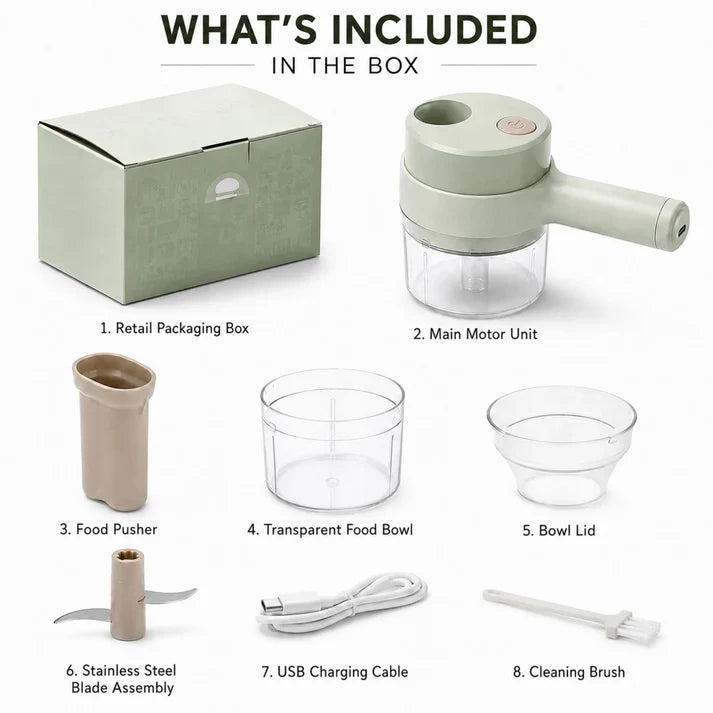 Electric Vegetable Cutter & Chopper | Handheld Multifunctional Food Slicer