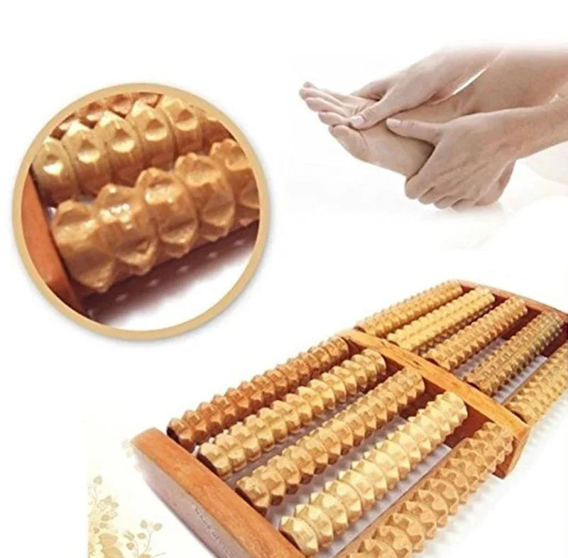 Wooden Roller Foot Massager | Natural Wood Foot Massage Roller for Relaxation
