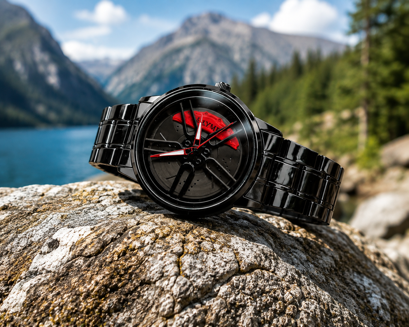 Men's Spinning Dial Watch | Stylish Rotating Wheel Quartz Wristwatch