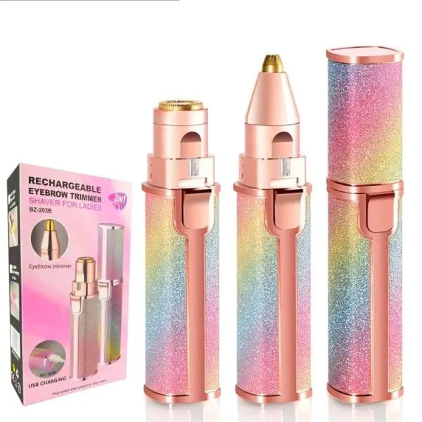 2-in-1 Eyebrow & Facial Hair Remover | Rechargeable Facial Trimmer for Women