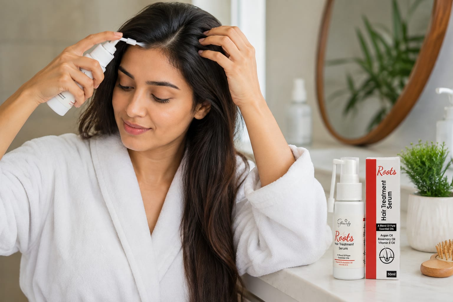 Glowrify Roots Hair Treatment Serum 50ML | Nourishing Scalp & Hair Root Care
