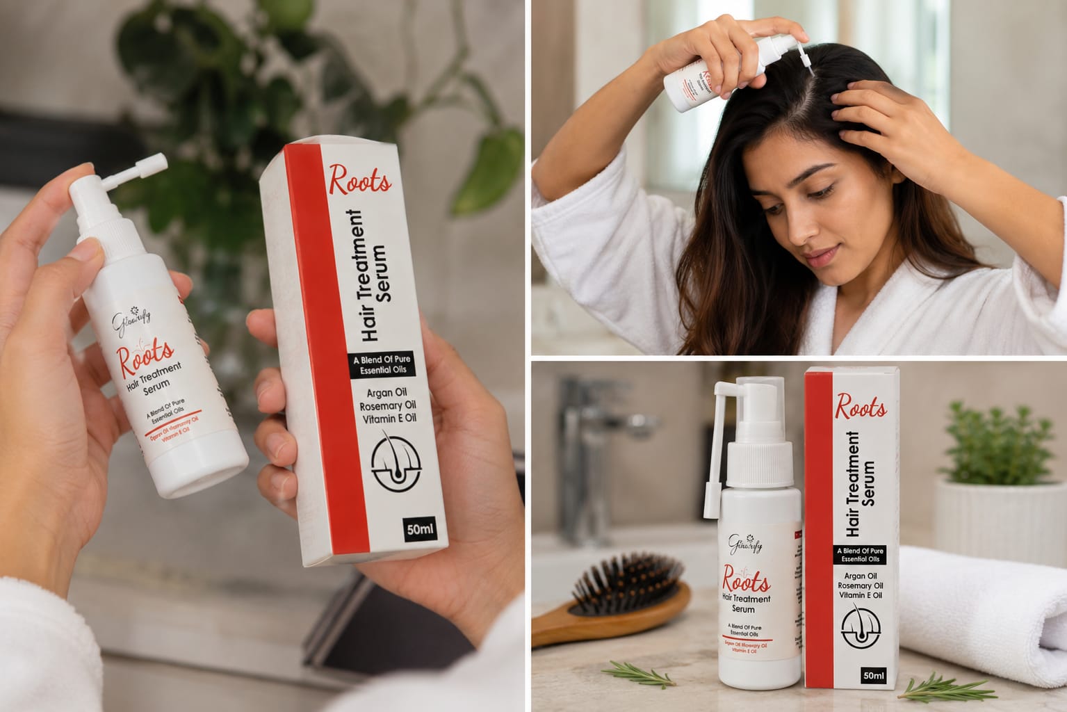 Glowrify Roots Hair Treatment Serum 50ML | Nourishing Scalp & Hair Root Care