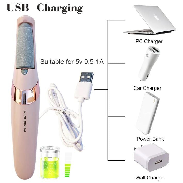 Rechargeable Electric Pedi Foot Filer – Callus Remover for Soft & Smooth Feet