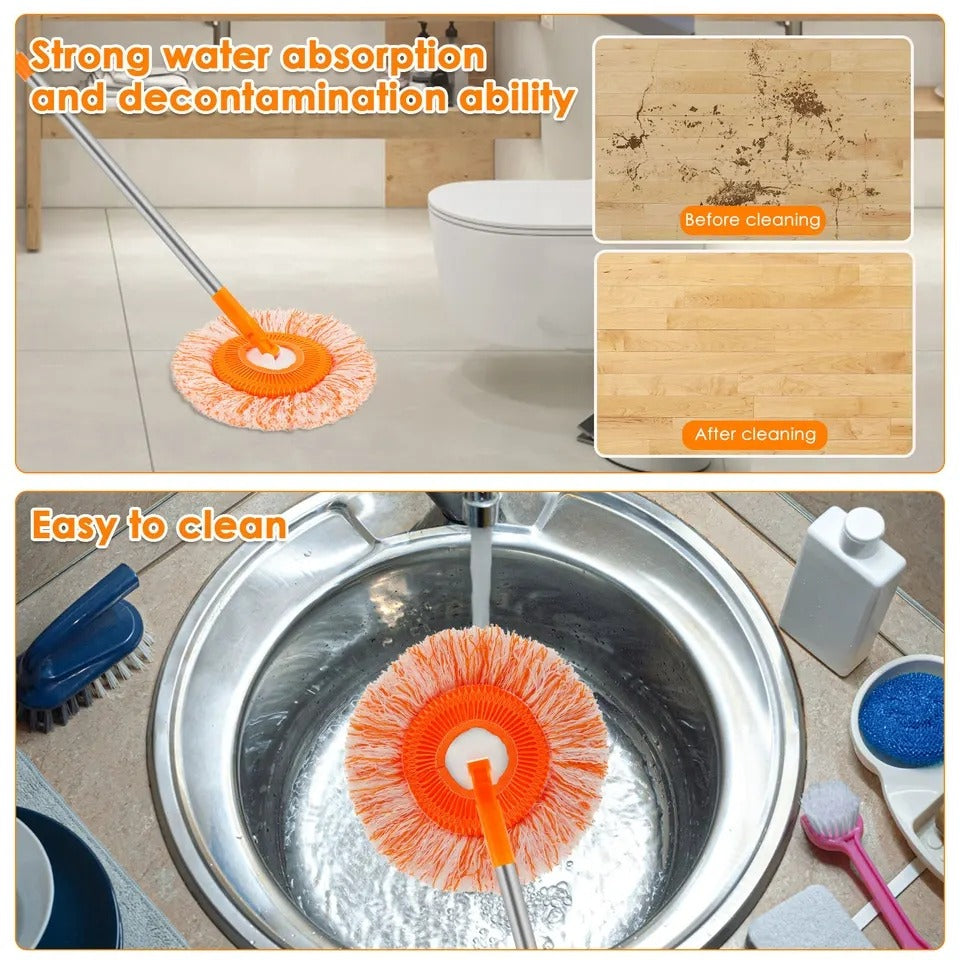 360° Rotating Microfiber Mop | Extendable Adjustable Floor Cleaning Mop