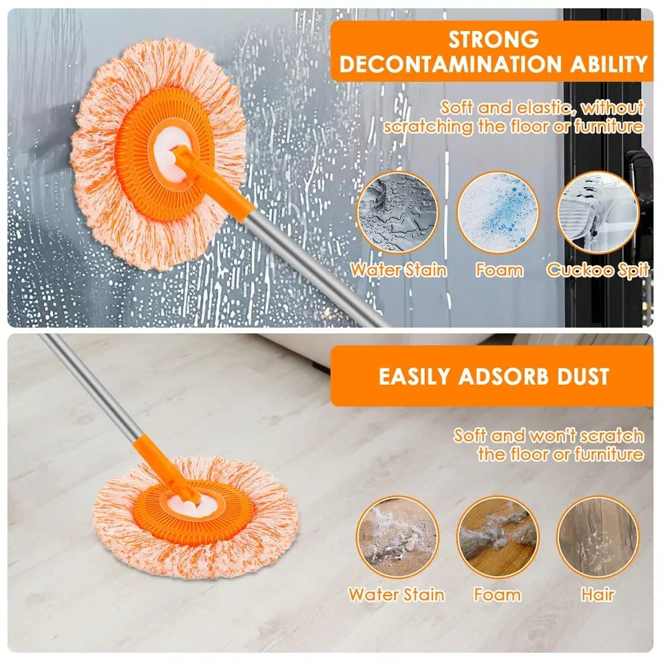 360° Rotating Microfiber Mop | Extendable Adjustable Floor Cleaning Mop