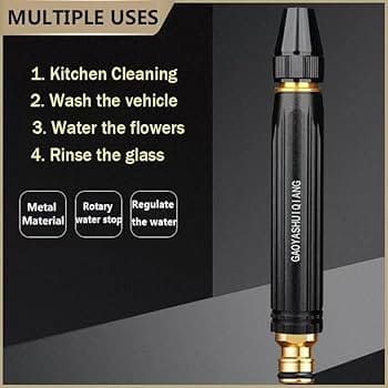 High-Pressure Adjustable Water Spray Gun – Metal Nozzle for Garden & Car Cleaning