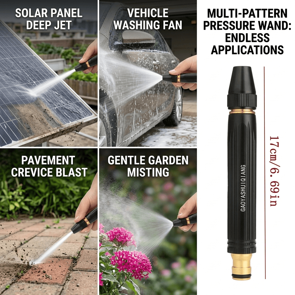 High-Pressure Adjustable Water Spray Gun – Metal Nozzle for Garden & Car Cleaning