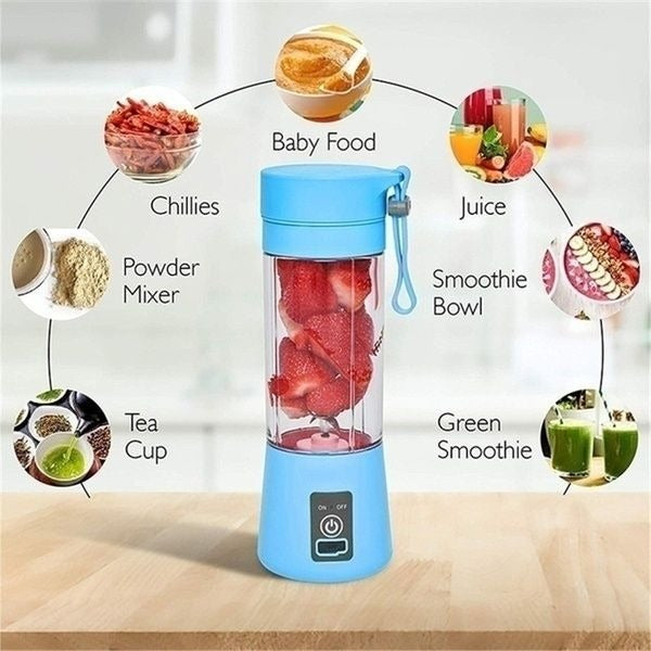 Portable Blender 380ML | Rechargeable USB Personal Blender for Smoothies & Shakes