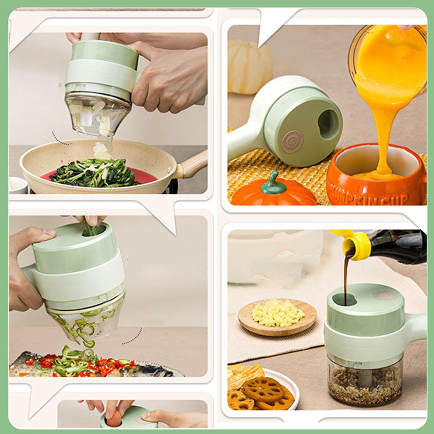 Electric Vegetable Cutter & Chopper | Handheld Multifunctional Food Slicer
