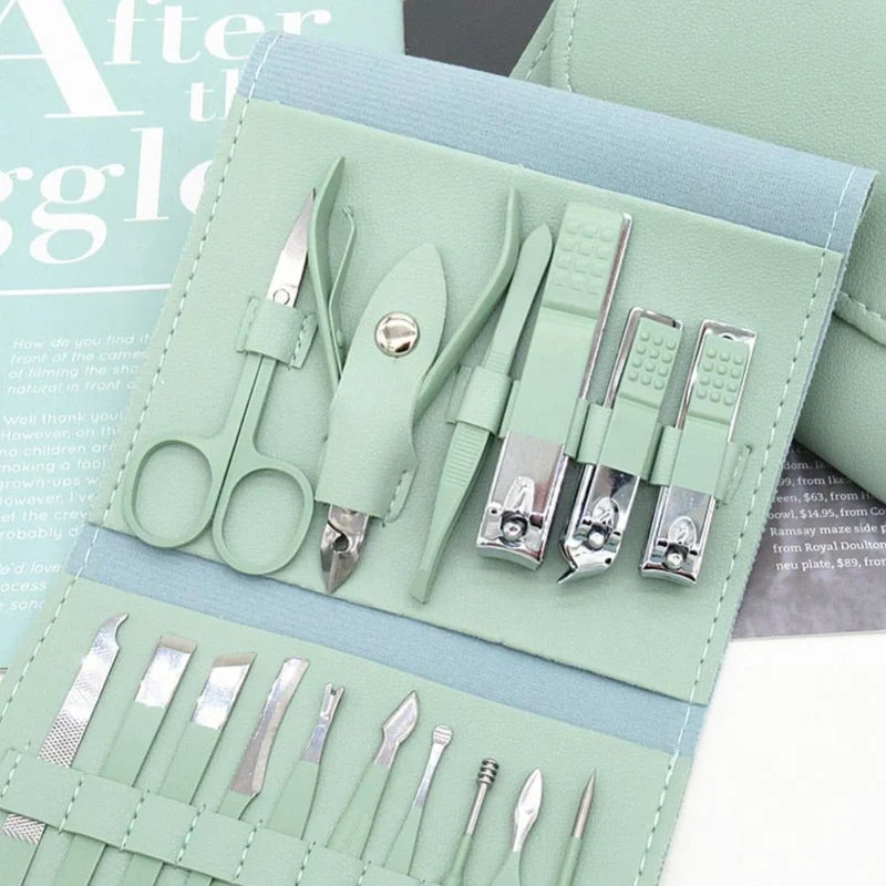 16-in-1 Stainless Steel Nail Care Kit | Manicure & Pedicure Grooming Set