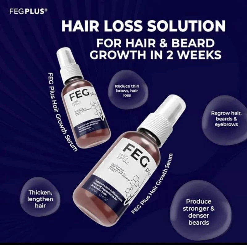 FEG PLUS Hair & Beard Growth Serum Spray 50ML | Hair & Beard Care Treatment